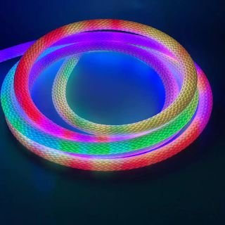 360 Degree Round Reticulate Pattern Neon LED Strip 120LEDs/m Smart RGB+IC IP67 - 6