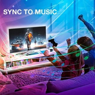 Ambient background LED strip with synchronised colours with TV and computer screen - 2