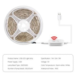 LED Induction lighting, Body sensing LED strip, USB powered - 5